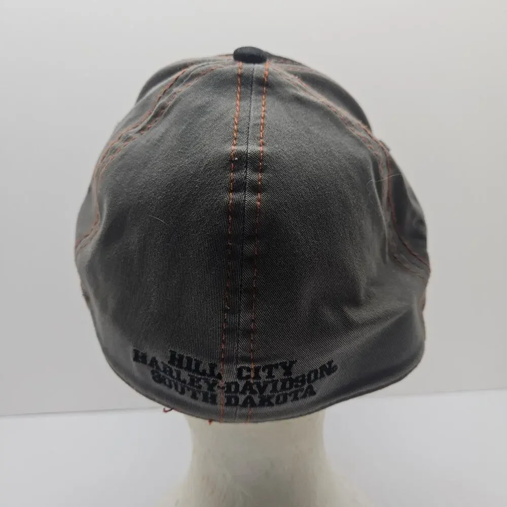 Harley-Davidson A-Flex One Size Fits Most Black/Grey/Orange Baseball Cap.